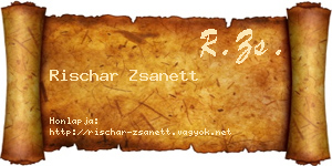 Rischar Zsanett névjegykártya